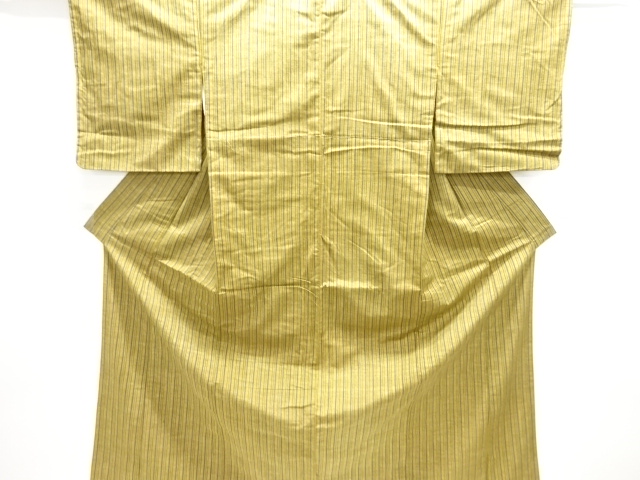 JAPANESE KIMONO / SILK / TSUMUGI / WOVEN STRIPE